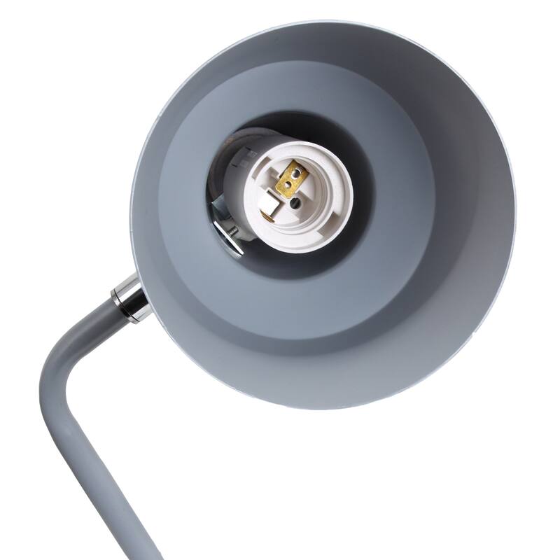 Desk Lamp with Cone Shade and Gooseneck - 15.25" - Gray