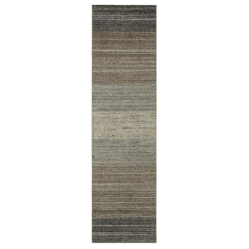 Karastan Wabi Sabi Striped Area Rug by Drew and Jonathan Home - 2' x 8' - Grey - Runner