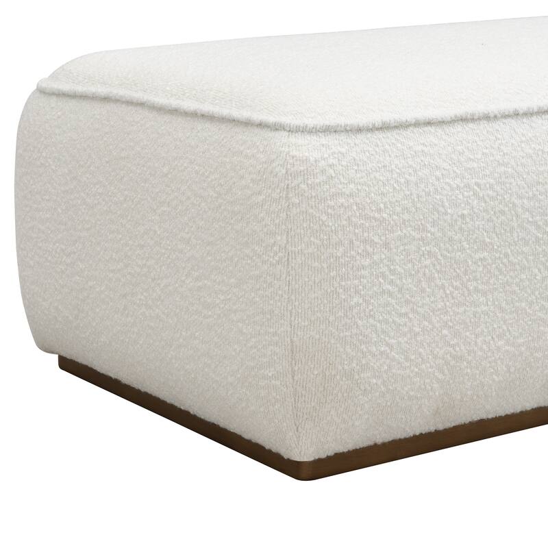 Christopher Knight Home- Davenport Grainy Fabric Footstool
