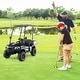 preview thumbnail 1 of 40, Kids Ride On Golf Cart with Remote 24V Rechargeable Battery USB Music and Sun Awning - 53.5" × 28" × 45" (L x W x H) Black