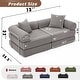 preview thumbnail 11 of 17, Modular Corduroy Convertible Sofa Bed for Small Apartments