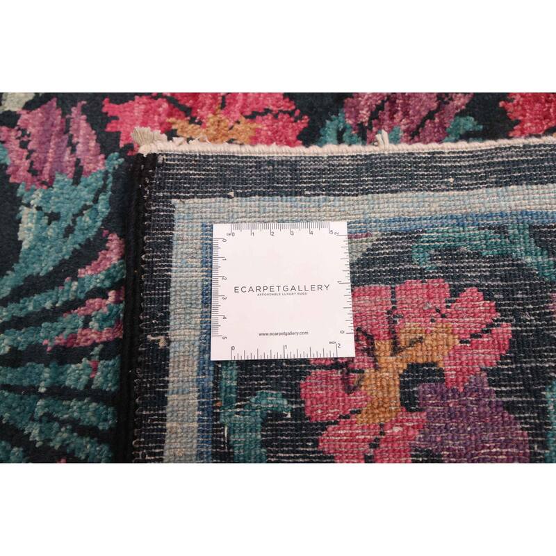 ECARPETGALLERY Hand-knotted Signature Collection Black Wool Rug - 8'1 x 9'11