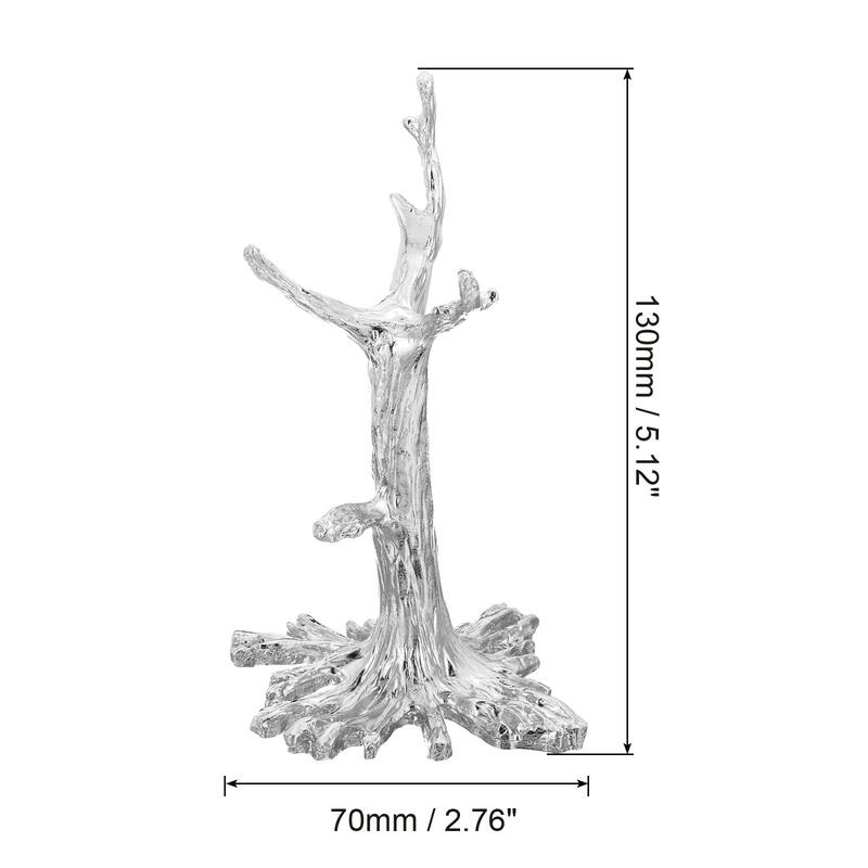 Crystal Ball Stand Sphere Display Stand for 40 to 60mm Ball Tree Shape - Silver - 40 to 60mm