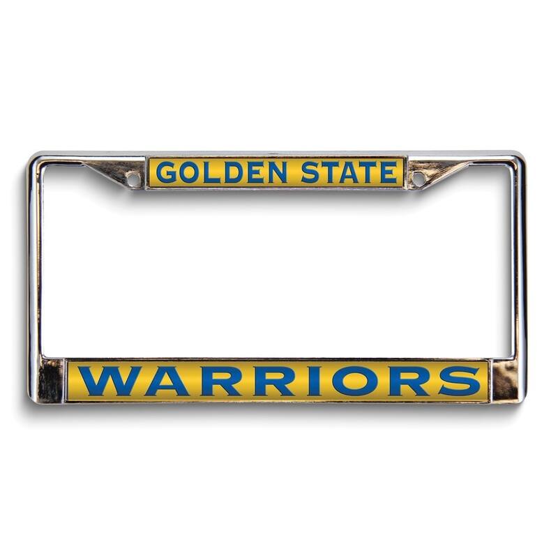 NBA Golden State Warriors Blue/Yellow Laser Chrome Acrylic License
