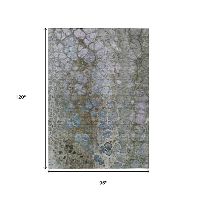 HomeRoots Abstract Transitional Rectangle Outdoor Rug