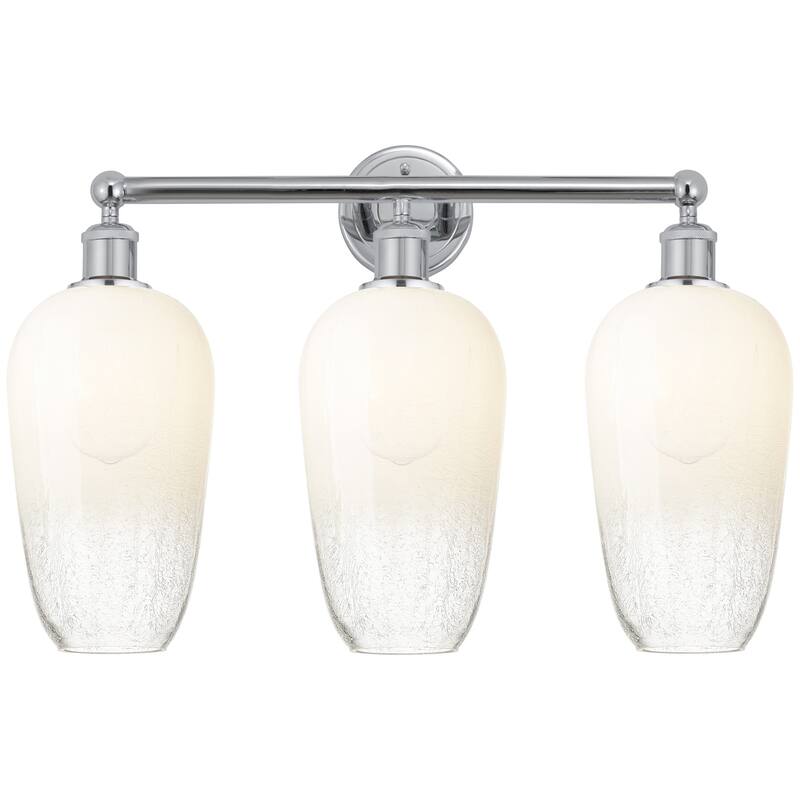 Innovations Lighting 616-3W-18-25 Brookhaven Flute Vanity Brookhaven - Polished Chrome / Opal