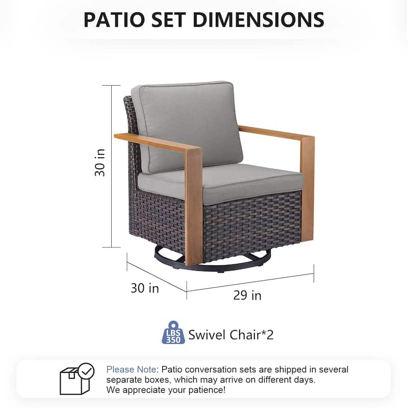 Pocassy Outdoor Patio Chairs Set for Garden Yards