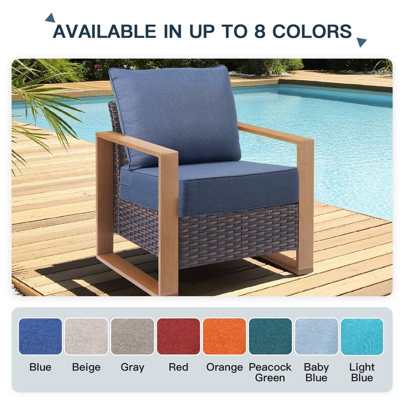 Pocassy 22"x24"x6" Thick Cushions Pillows Indoor & Outdoor Cushion