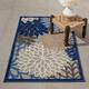 Nourison Aloha Floral Modern Indoor/Outdoor Area Rug - 2'8" x 4' - Blue/Grey