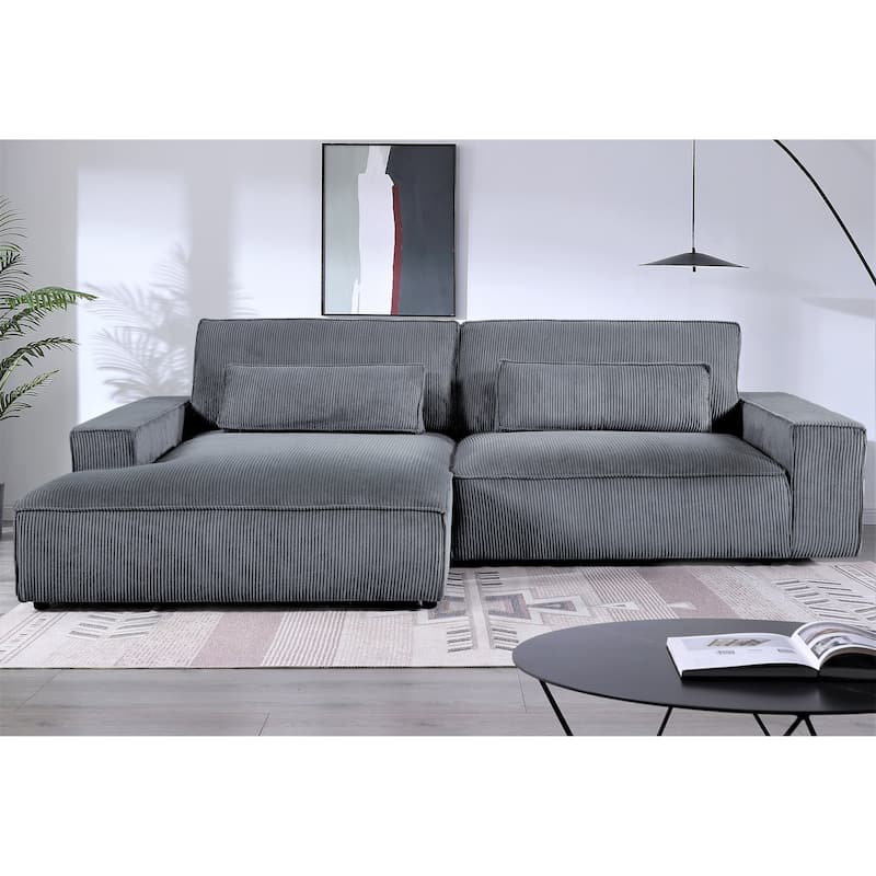 US Pride Furniture 105.52''W Oversized Wood Frame Luxe Sectional Sofa