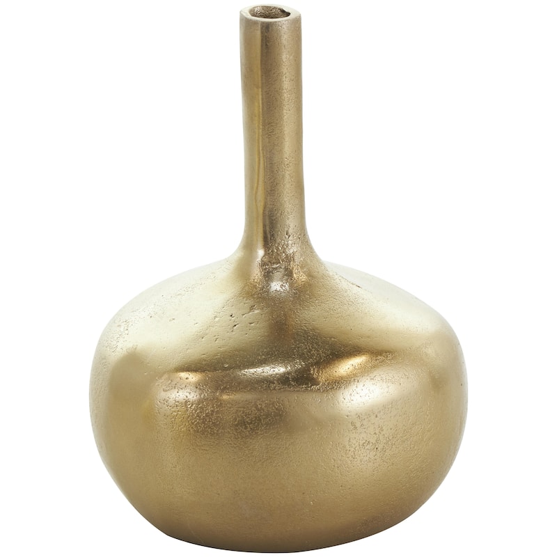 Aluminum Metal Decorative Vase with Varying Shapes - Set of 3 Gold, Silver, Black - CosmoLiving by Cosmopolitan