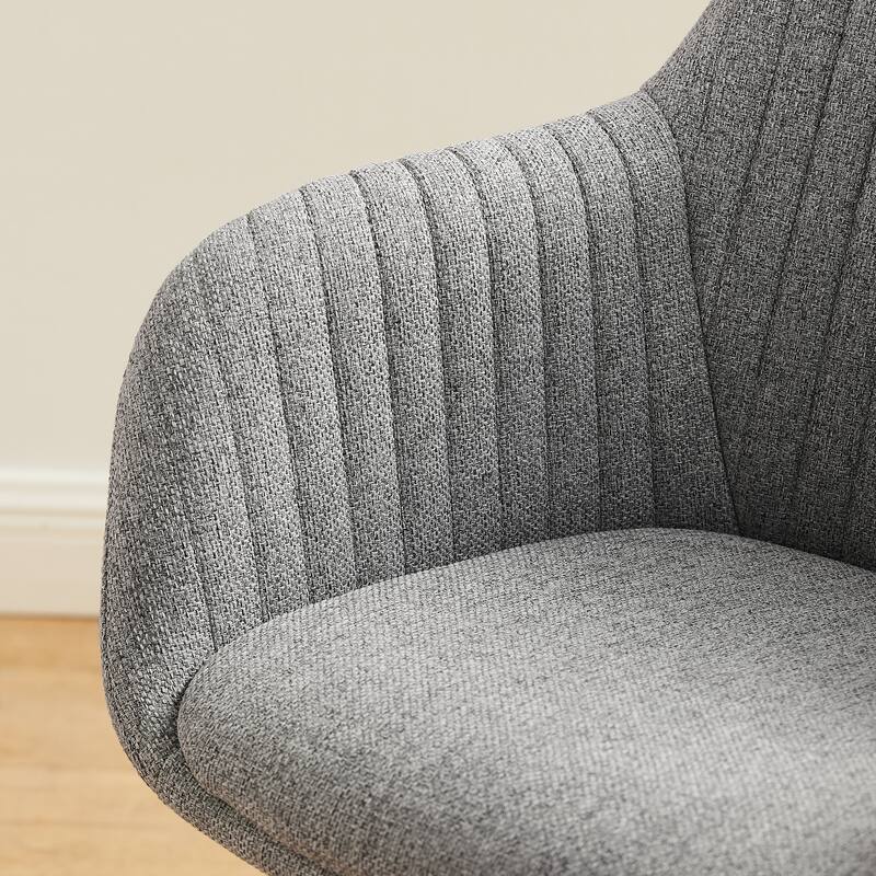 Art Leon Classical Swivel Office Accent Chair with Wood Legs