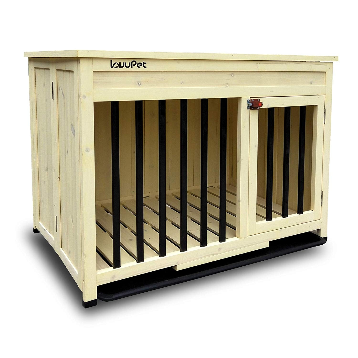 wooden indoor dog kennel