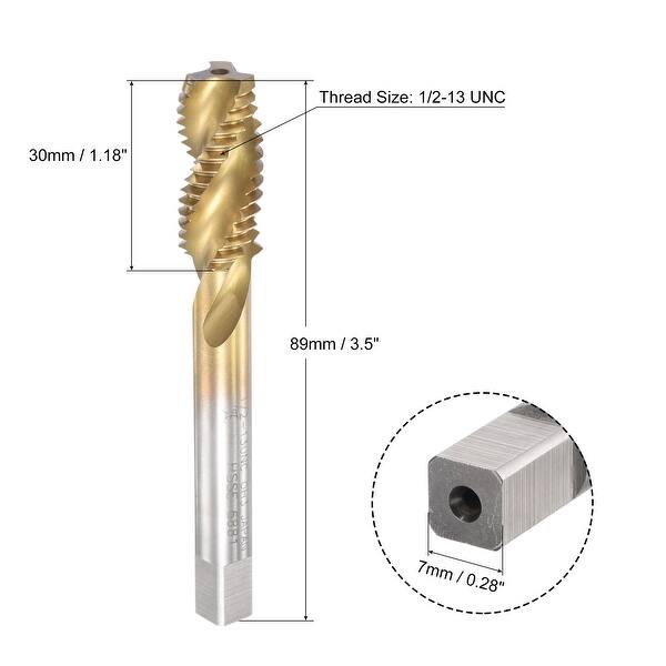 High Speed Steel Titanium Plated Machine Spiral Flute Threading Thread