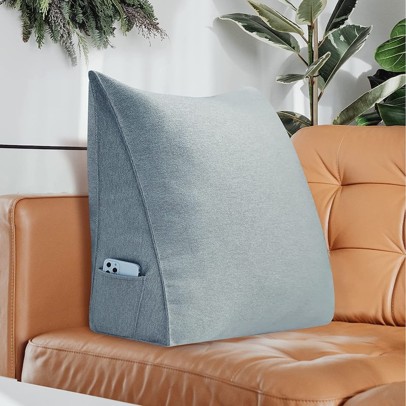 WOWMAX Bed Rest Wedge Reading Pillow Sofa Daybed Triangle Cushion 24"
