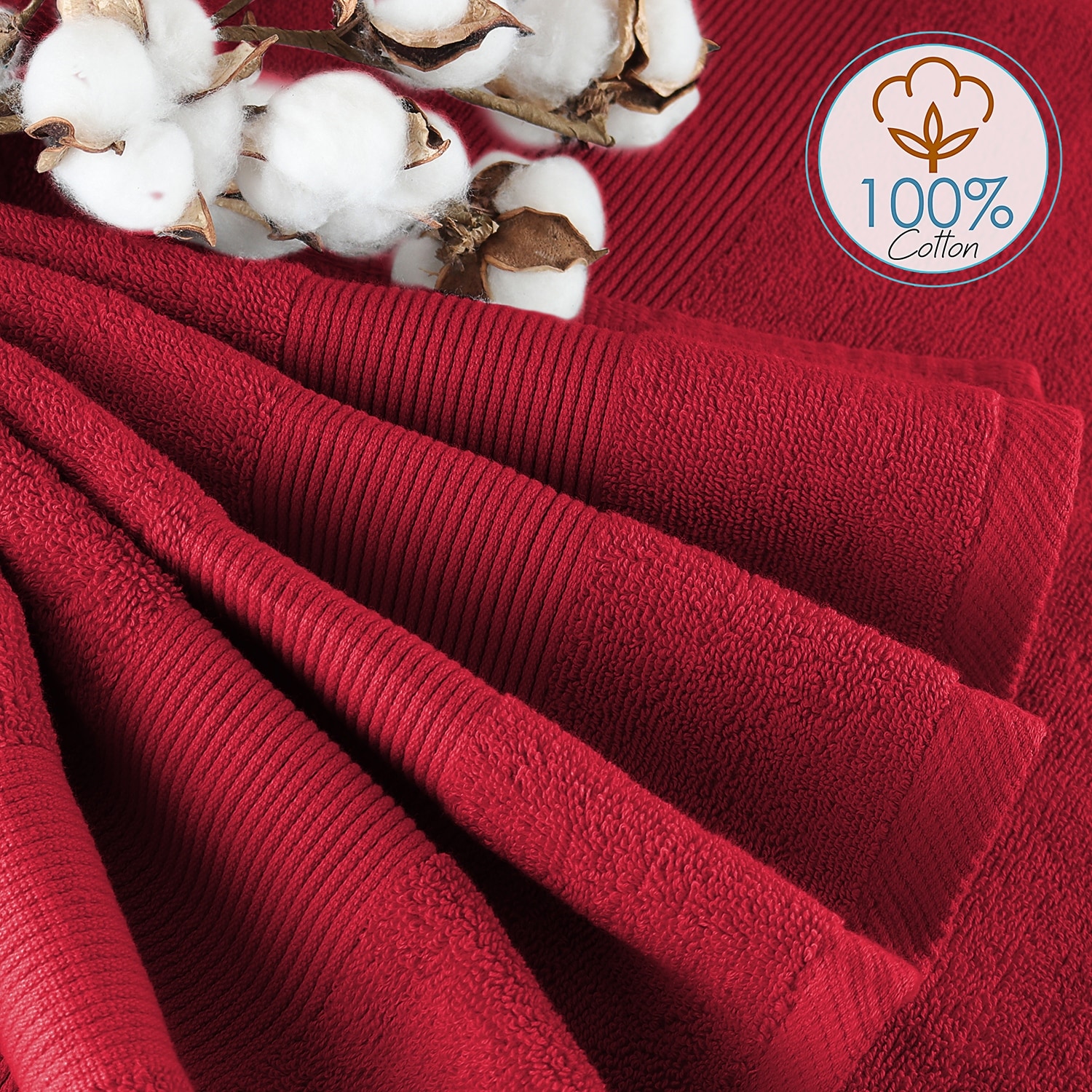 Hearth & Harbor 100% Cotton Ultra Soft Absorbent Towel-image