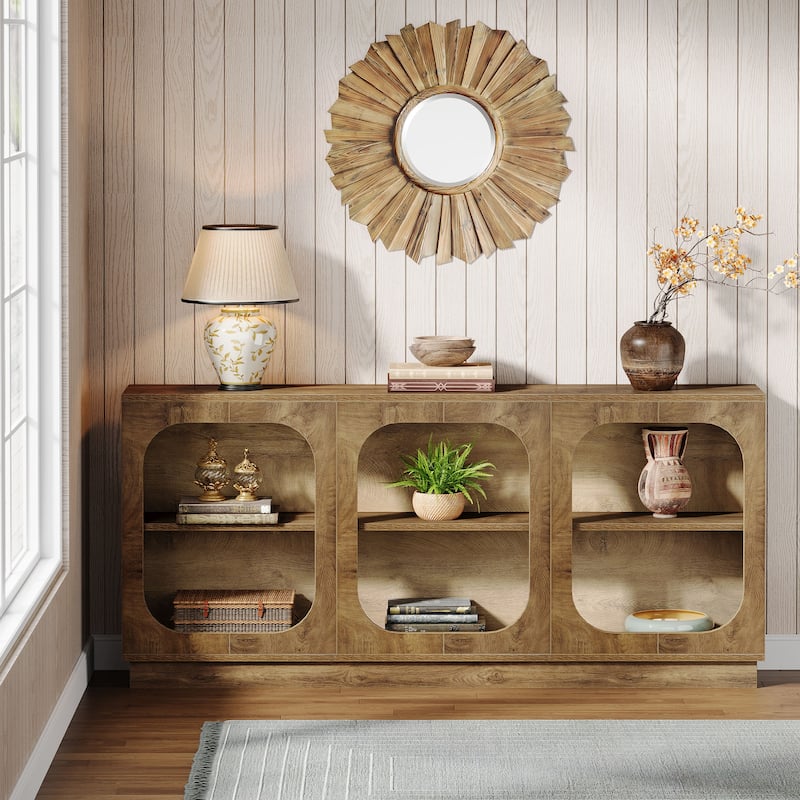 71'' Extra Long Console Table Behind Couch Sofa Table with Storage