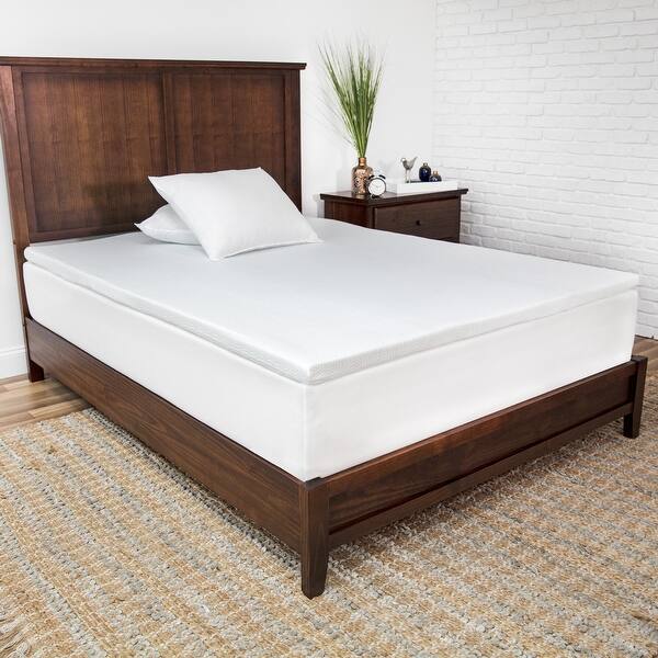 Sensorpedic Prime 2 Inch Gel Infused Memory Foam Mattress Topper White Overstock