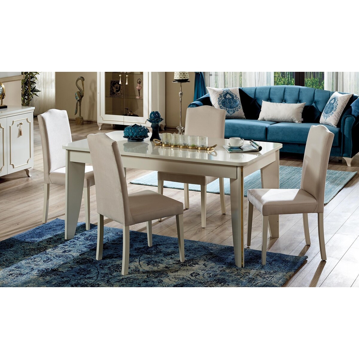 Shop Modern Dining Room 5 Piece Sets Table 4 Chairs Overstock