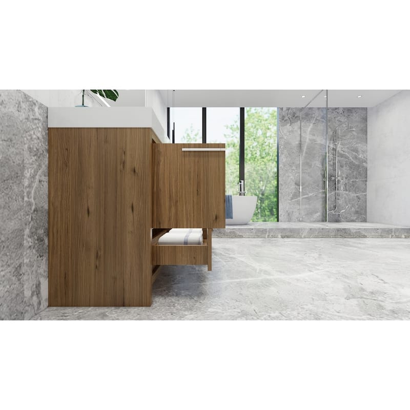 Dove 72'' Freestanding Vanity with Double Reinforced Acrylic Sink