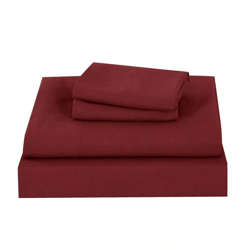 9 Piece Bed-in-a-Bag Red White Striped Soft Bedding Comforter Set