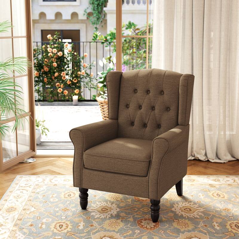 Modern Classic Button Tufted Accent Chair Upholstered Armchair