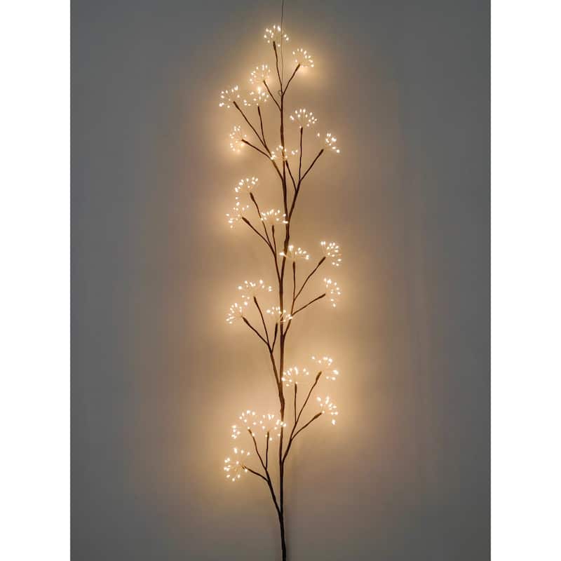 LED Lighted Artificial Floral Christmas Wall Branch - 5.75'