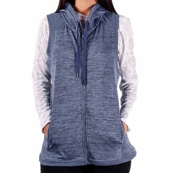90 Degree By Reflex Knit Crossover Wrap Hooded Vest