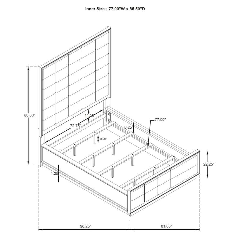 Durango Panel Bed Taupe Oak