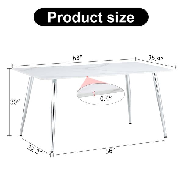 Modern minimalist rectangular dining table - Bed Bath & Beyond - 40732957