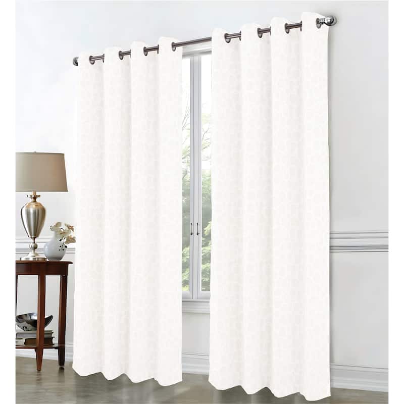 Jasper Lurex Jacq Grom Panel 84" Black - White - 76" x 90"