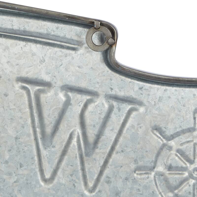 Blue Metal Welcome to the Beach Sign Home Wall Decor