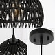 preview thumbnail 44 of 115, Jigu 1-Light Woven Rattan/Iron LED Pendant, by JONATHAN Y