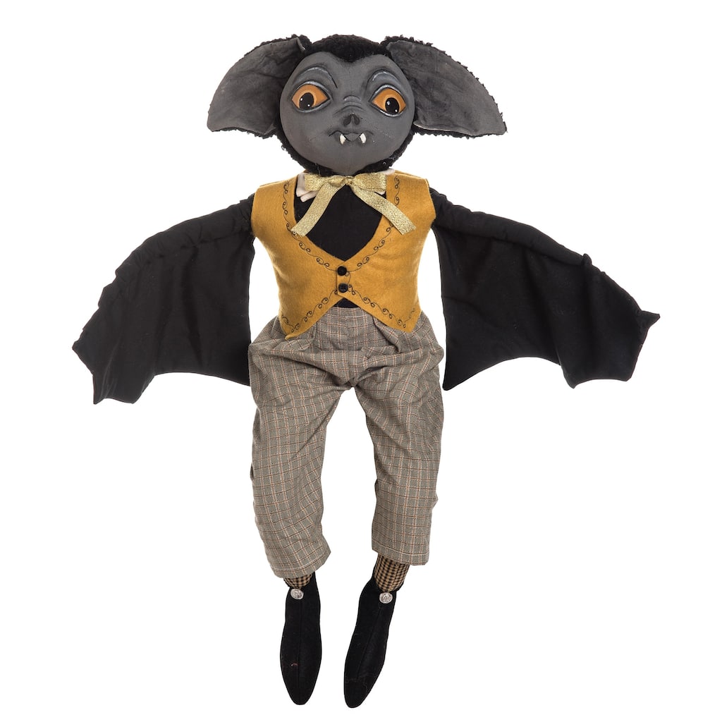 Gideon Bat Joe Spencer Gathered Traditions Art Doll - Black - 20"