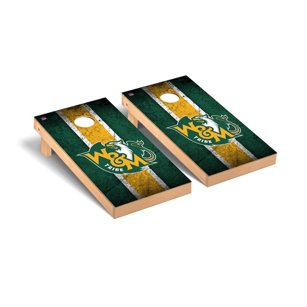 William & Mary Tribe Vintage Cornhole Board Set