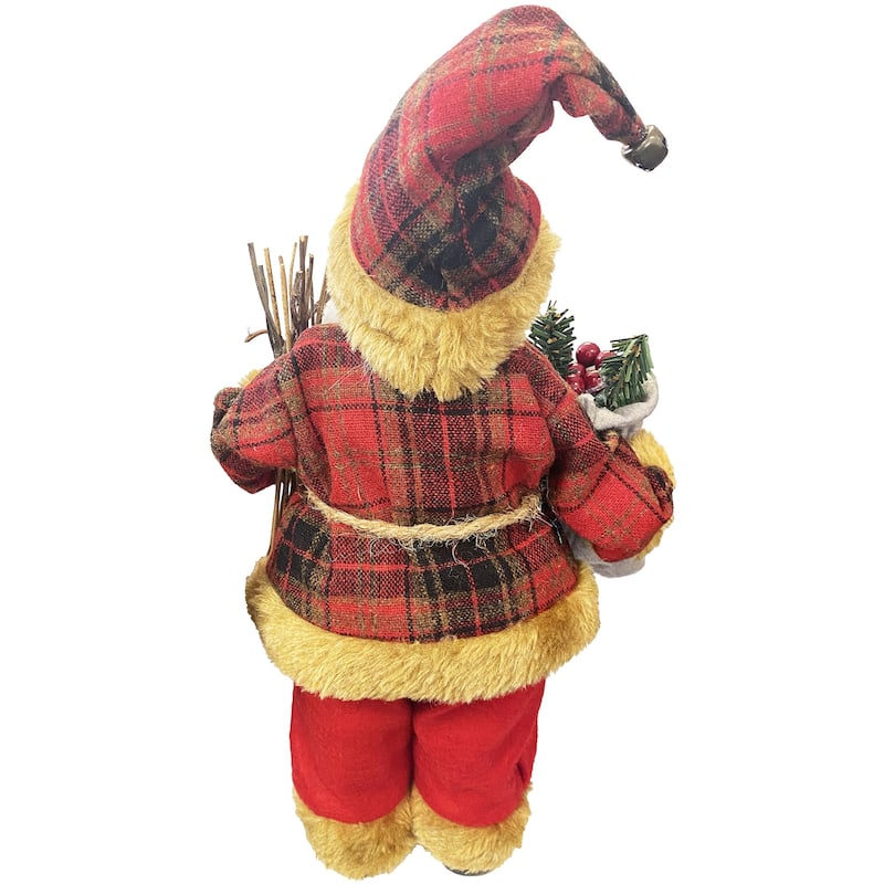 12" Country Plaid Claus
