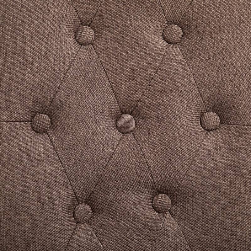 vidaXL Dining Chairs 2 pcs Brown Fabric