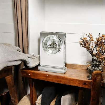 Howard Miller Brighton Transitional Classic Statement Table Clock with Skeleton Movements