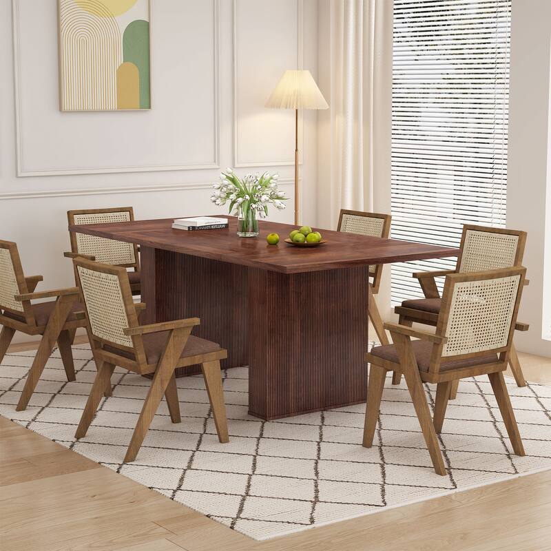 78-inch Wooden Rectangular Dining Table
