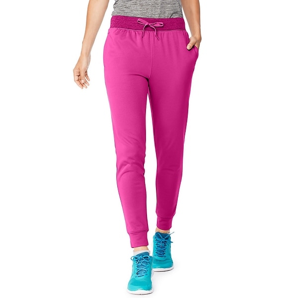 Hanes Sport Women's Performance Fleece Jogger Pants with Pockets - Color - Fresh Berry/Fresh Berry Heather - Size - L. Opens flyout.