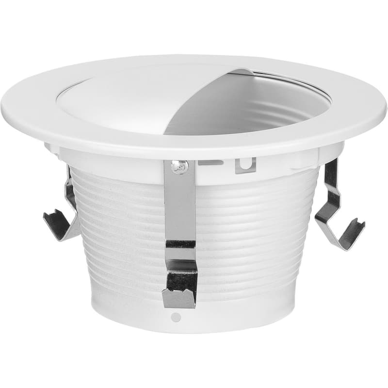 4 in. Satin White Recessed Wall Washer Trim for 4 in. Housing - Medium