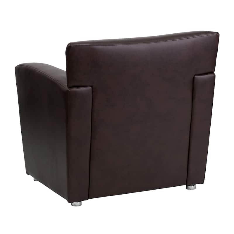 LeatherSoft Chair with Extended Panel Arms - 31.25"W x 30"D x 31.25"H