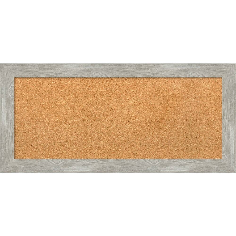 Dove Greywash Narrow Framed Cork Bulletin Memo Board