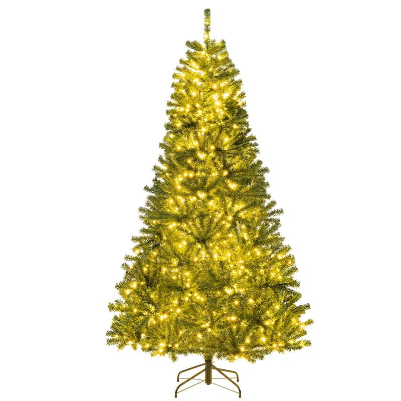 Pre-Lit Artificial Christmas Tree with Remote Control and LED Lights