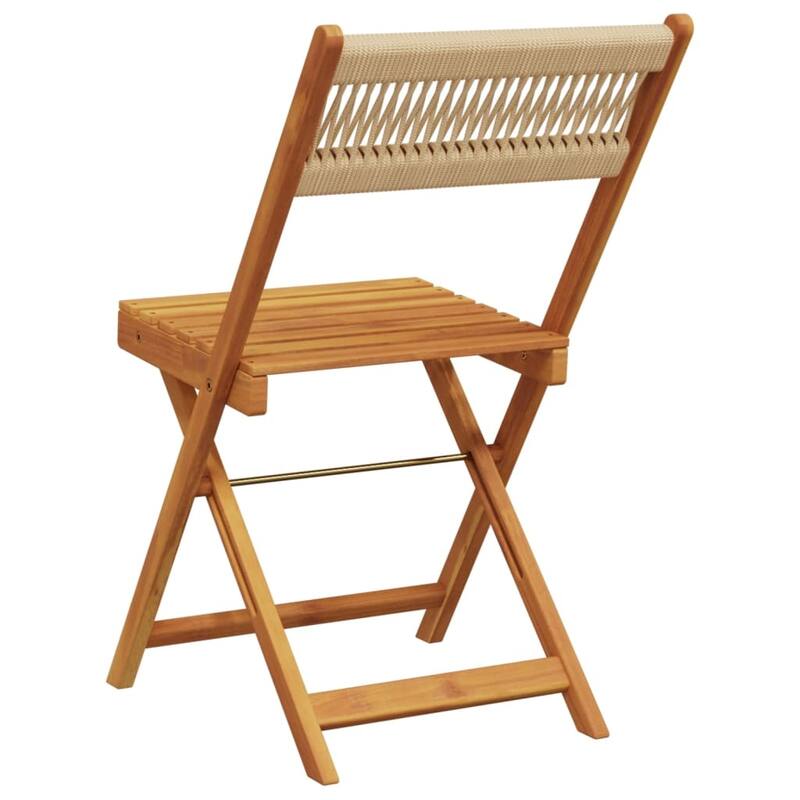 vidaXL Bistro Chair Set of 2 Beige - 20.7 x 16.5 x 31.5