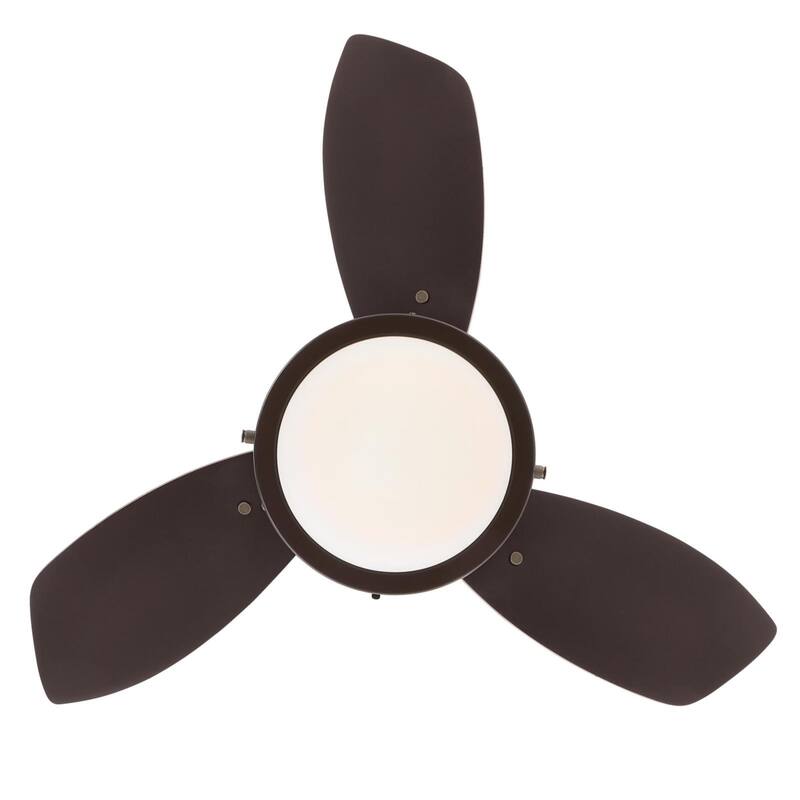 Westinghouse Lighting Wengue 30-Inch 3-Blade Indoor Ceiling Fan with Dimmable LED Light and Opal Frosted Glass