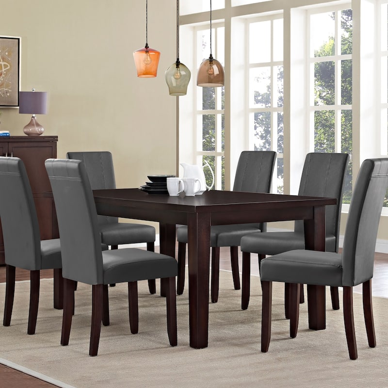 Subrtex(Set of 2)Faux Leather Parsons Upholstered Dining Chair