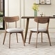 preview thumbnail 1 of 141, Christopher Knight Home - Chazz Mid-Century Modern Upholstered Dining Chairs Set with Solid Wood Splayed Leg 2-Piece - Light Beige + Fabric