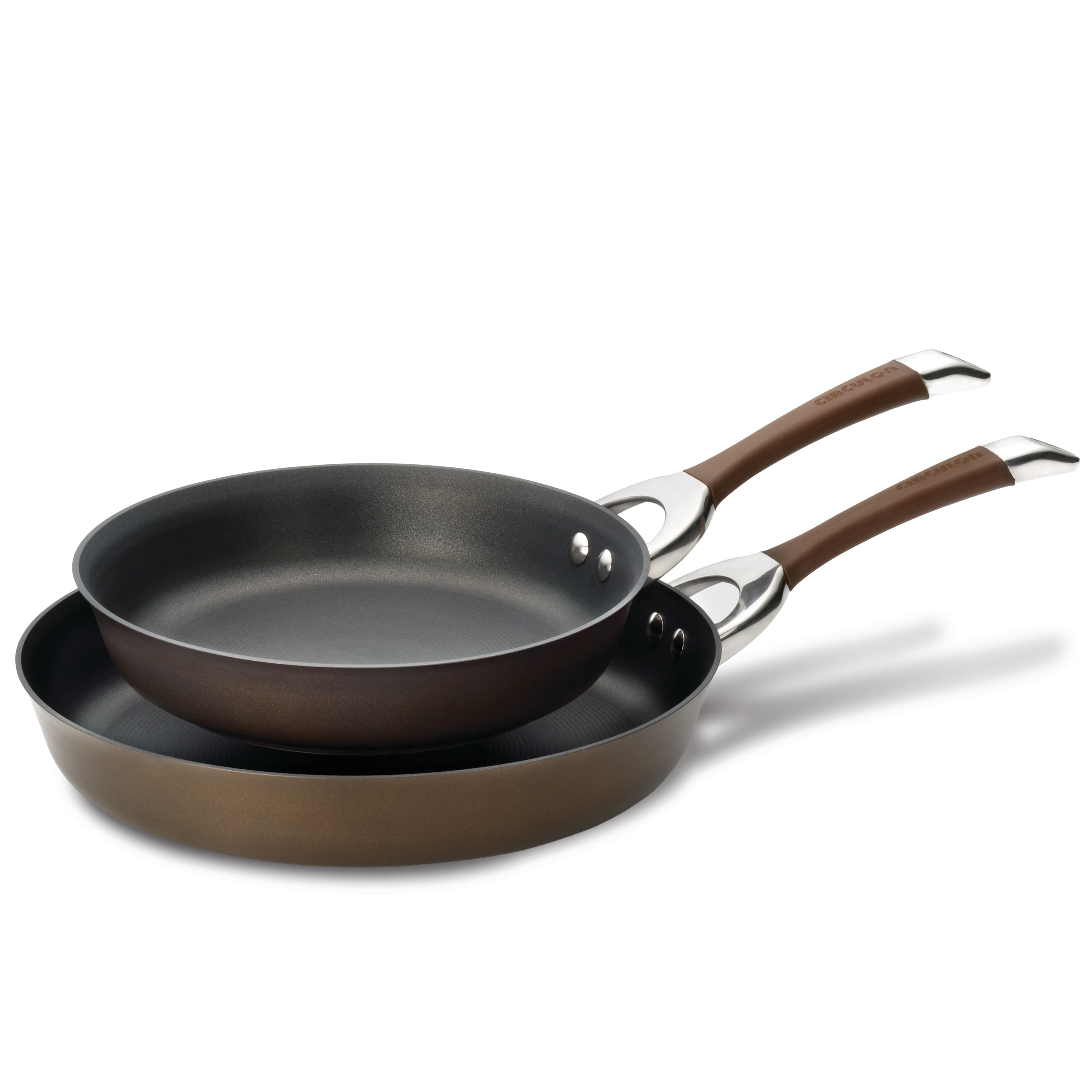 Circulon Cookware 8 and 10.25 Nonstick Frying Pan Set in Stainless Steel