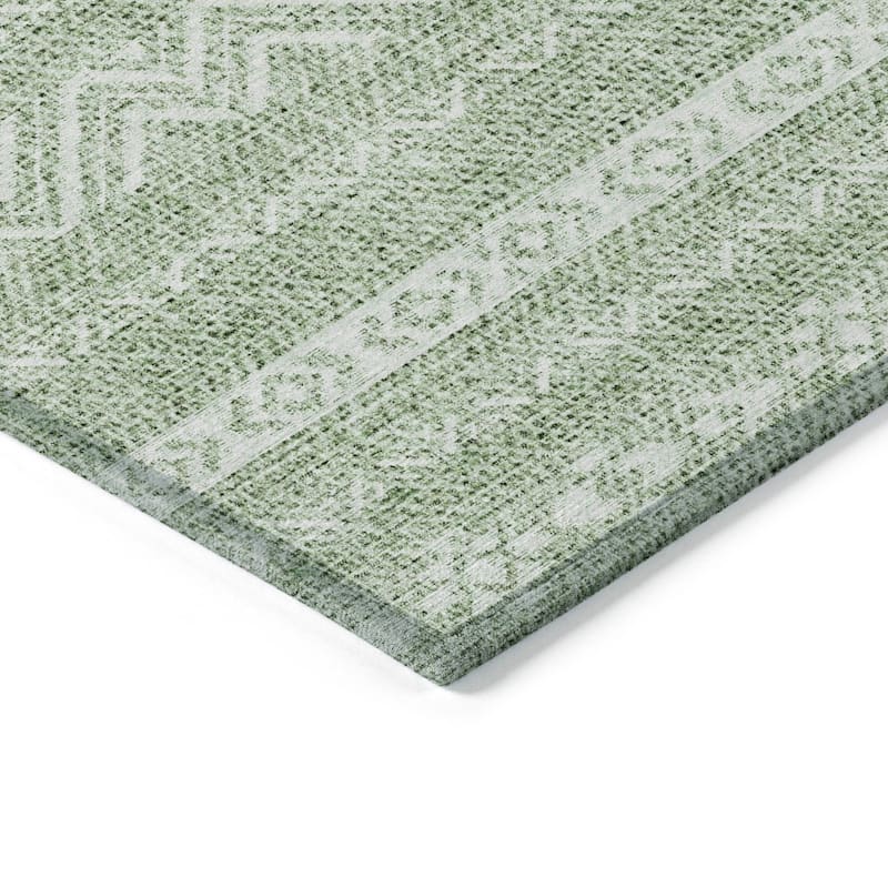 Machine Washable Indoor/ Outdoor Chantille Boho Stripes Rug